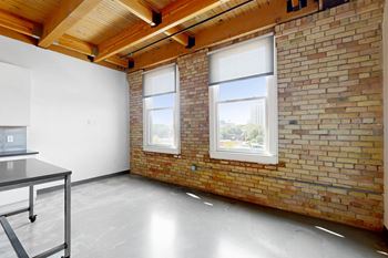Large windows with natural light